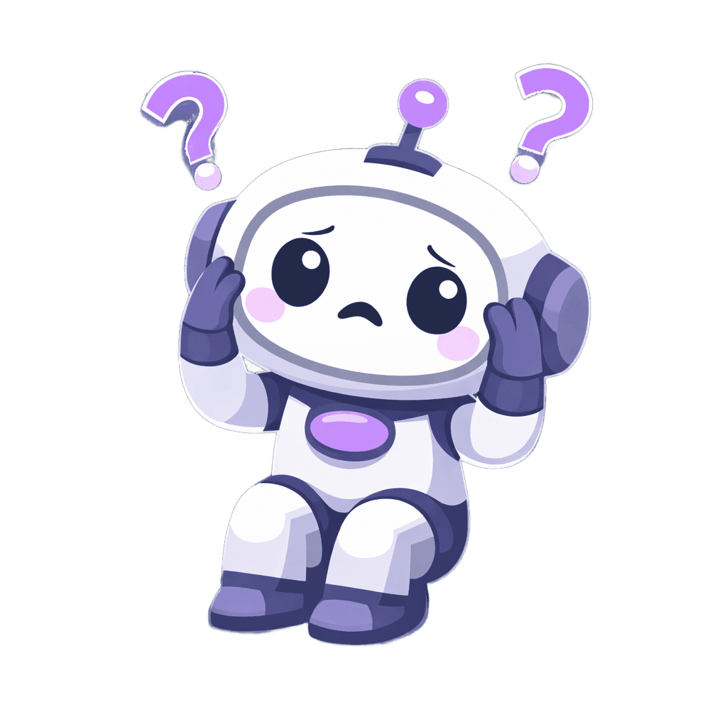 Mascote tirando dúvidas